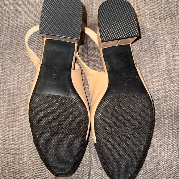 Anne Klein Beige and Black Slingback Heels - Picture 3 of 3